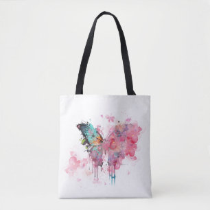 Abstrakter Schmetterling Kreative Wasserfarbe Natu Tasche