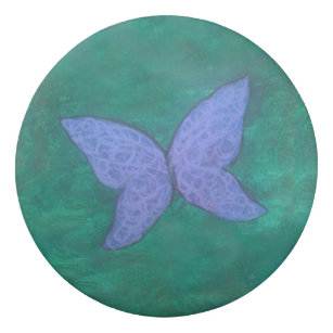 Abstrakter Schmetterling   Modern Blue Lila Wings Radiergummi