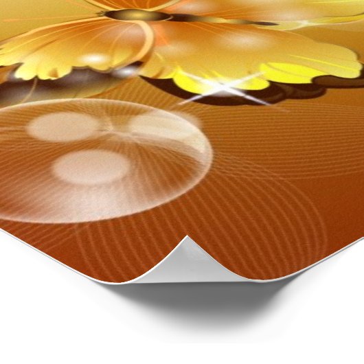 Abstrakter Schmetterling Poster (Ecke)