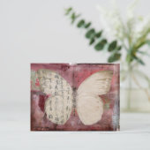 abstrakter Schmetterling Postkarte (Stehend Vorderseite)