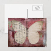 abstrakter Schmetterling Postkarte (Vorne/Hinten)