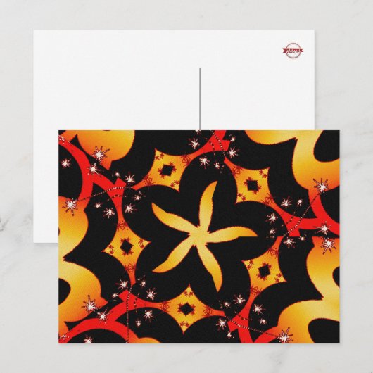 abstrakter Schmetterling Postkarte (Vorne/Hinten)