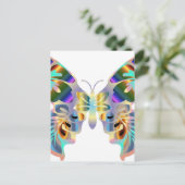Abstrakter Schmetterling Postkarte (Stehend Vorderseite)