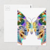 Abstrakter Schmetterling Postkarte (Vorne/Hinten)