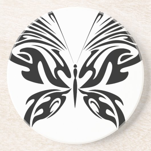 Abstrakter Schmetterling Sandstein Untersetzer (Vorne)