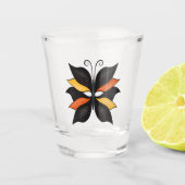 Abstrakter Schmetterling Schnapsglas (Vorderseite)
