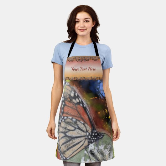 Abstrakter Schmetterling Schürze (Getragen)