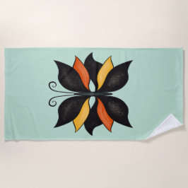 Abstrakter Schmetterling Strandtuch