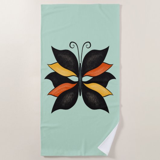 Abstrakter Schmetterling Strandtuch (Vorderseite)