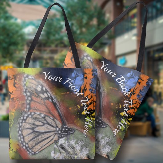 Abstrakter Schmetterling Tasche