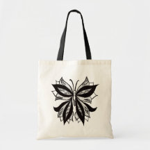 Abstrakter Schmetterling Tattoo Schwarzweiß