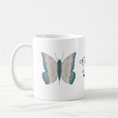 Abstrakter Schmetterling und Foto Kaffeetasse (Links)