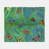 Abstrakter Schmetterlingsgarten Fleecedecke (Vorderseite (Horizontal))