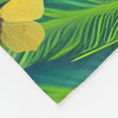 Abstrakter Schmetterlingsgarten Fleecedecke (Ecke)
