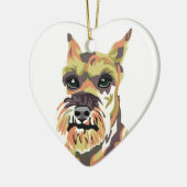 Abstrakter Schnauzer Keramik Ornament (Links)