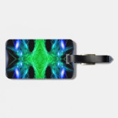 Abstrakter Schneeflocke Gepäckanhänger (Rückseite horizontal)
