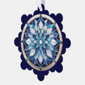 Abstrakter Schneeflocken im Glass Ornament Karte (Linke Ecke)