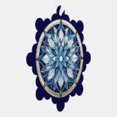 Abstrakter Schneeflocken im Glass Ornament Karte (Rechts)