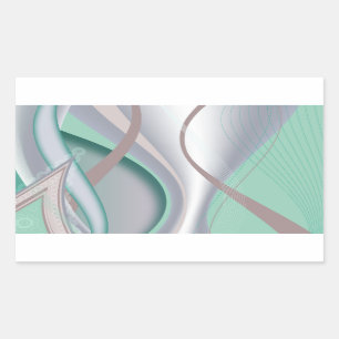 Abstrakter Schokoladen-Minzen-Tornado Rechteckiger Aufkleber