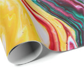 Abstrakter schöner Ozean Geschenkpapier (Rolleneckpunkt)