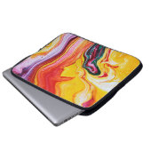 Abstrakter schöner Ozean Laptopschutzhülle (Vorne Knopf)