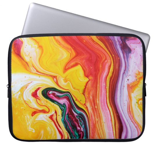 Abstrakter schöner Ozean Laptopschutzhülle (Vorderseite)