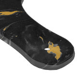 Abstrakter Schwarz-Gold-Agate-Marmorwirl Schneidebrett (Ecke)