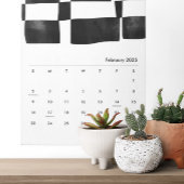 Abstrakter Schwarz-Weiß-Kalender Kalender