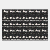 Abstrakter Schwarz-, Weiß- und Pastellfarbstoff Geschenkpapier Set (Vorderseite 2)