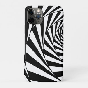 Abstrakter Schwarz-Weiß-Wirbel Spiraltreppen-Fall- Case-Mate iPhone Hülle