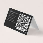 Abstrakter Schwarz-weißer QR-Code: Falsche Visiten Visitenkarten (Rückseite)
