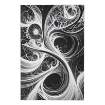 Abstrakter Schwarz-weißer Swirl-Geist