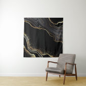 abstrakter schwarzer Agerhintergrund mit goldenen  Wandteppich (Beispiel (Horizontal))