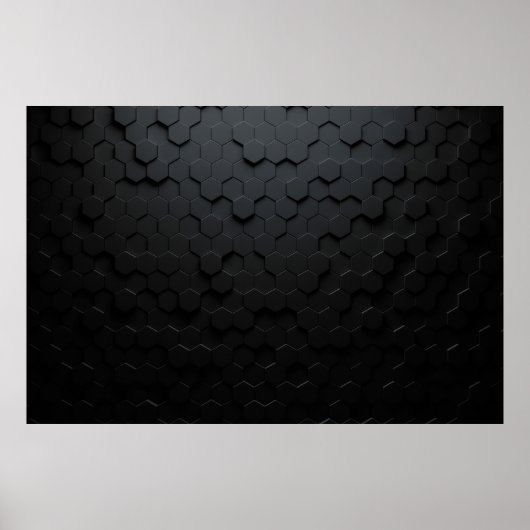 Abstrakter, schwarzer dreieckiger Hintergrund, Gru Poster (Vorne)