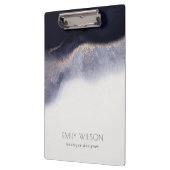 Abstrakter Schwarzer Fohlen Watercolor Wash Klemmbrett (Links)