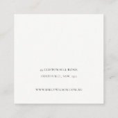 Abstrakter Schwarzer Fohlen Watercolor Wash Quadratische Visitenkarte (Rückseite)