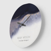 Abstrakter Schwarzer Forelle Große Wanduhr (Winkel)