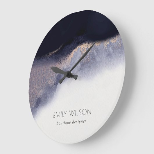 Abstrakter Schwarzer Forelle Große Wanduhr (Winkel)