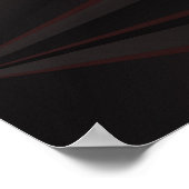 Abstrakter schwarzer Polygon-Rot-Licht-futuristisc Poster (Ecke)