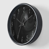 Abstrakter schwarzer Rauch Swirl - Dunkelgrau Uhr (Winkel)