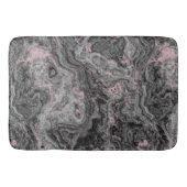 Abstrakter schwarzer, rosa und grauer Marmor Badematte (Vorderseite)