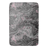 Abstrakter schwarzer, rosa und grauer Marmor Badematte (Vorderseite Vertikal)