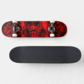 Abstrakter schwarzer/roter "Pitbull" Skateboard (Horizontal)