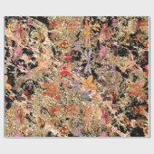 Abstrakter Schwarzer Schmetterling Geschenkpapier (Flach)