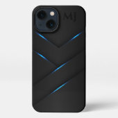 Abstrakter schwarzer Stahl Alle Optionen iPhone Hülle (Rückseite)