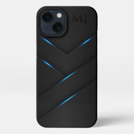 Abstrakter schwarzer Stahl Alle Optionen iPhone 13 Hülle