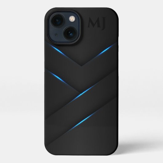 Abstrakter schwarzer Stahl Alle Optionen iPhone Hülle (Rückseite)