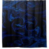 Abstrakter, schwarzer Swirl, Cool Duschvorhang (Vorderseite)