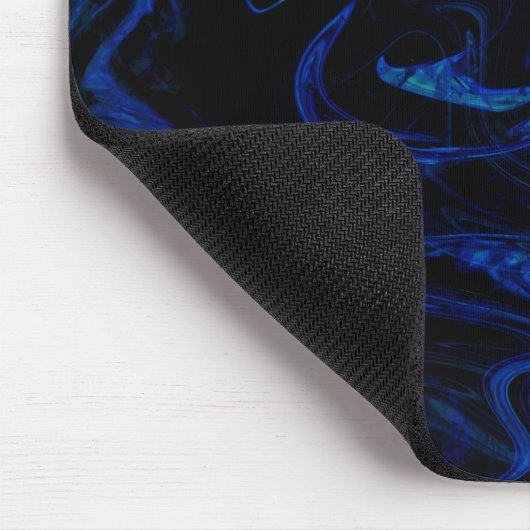 Abstrakter, schwarzer Swirl, Cool Mousepad (Ecke)