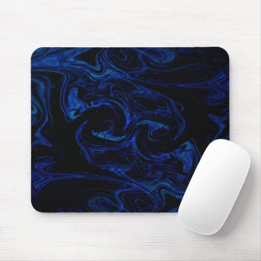 Abstrakter, schwarzer Swirl, Cool Mousepad (Mit Mouse)